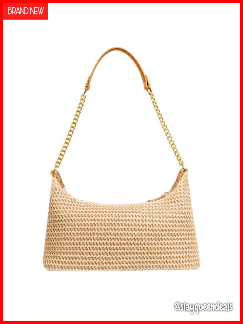 Straw Woven Boho Hobo Bag Adjustable Crossbody